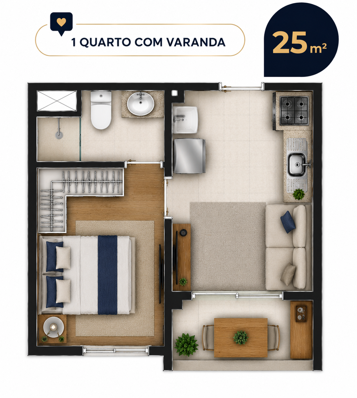 Planta 25m²